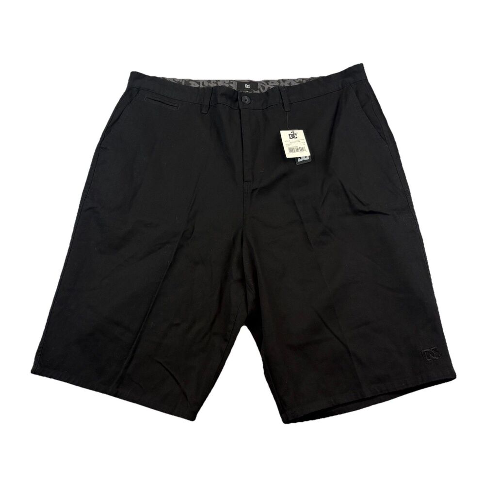 NWT Vintage DC Shoes Chino 1.0 Shorts Mens 38 Black